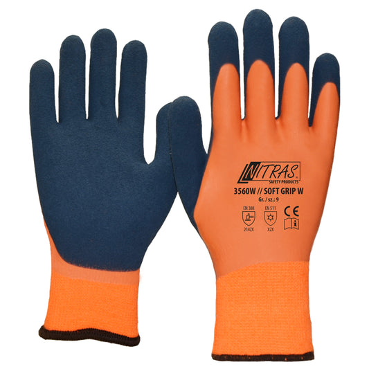 Hanske, 3560W,  Vanntett vinterfòret  Soft grip, Nitras