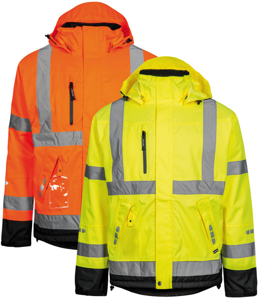 Pustende Hi-Vis regnjakke i robust og slitesterk håndverker kvalitet FOX9057, Lyngsøe